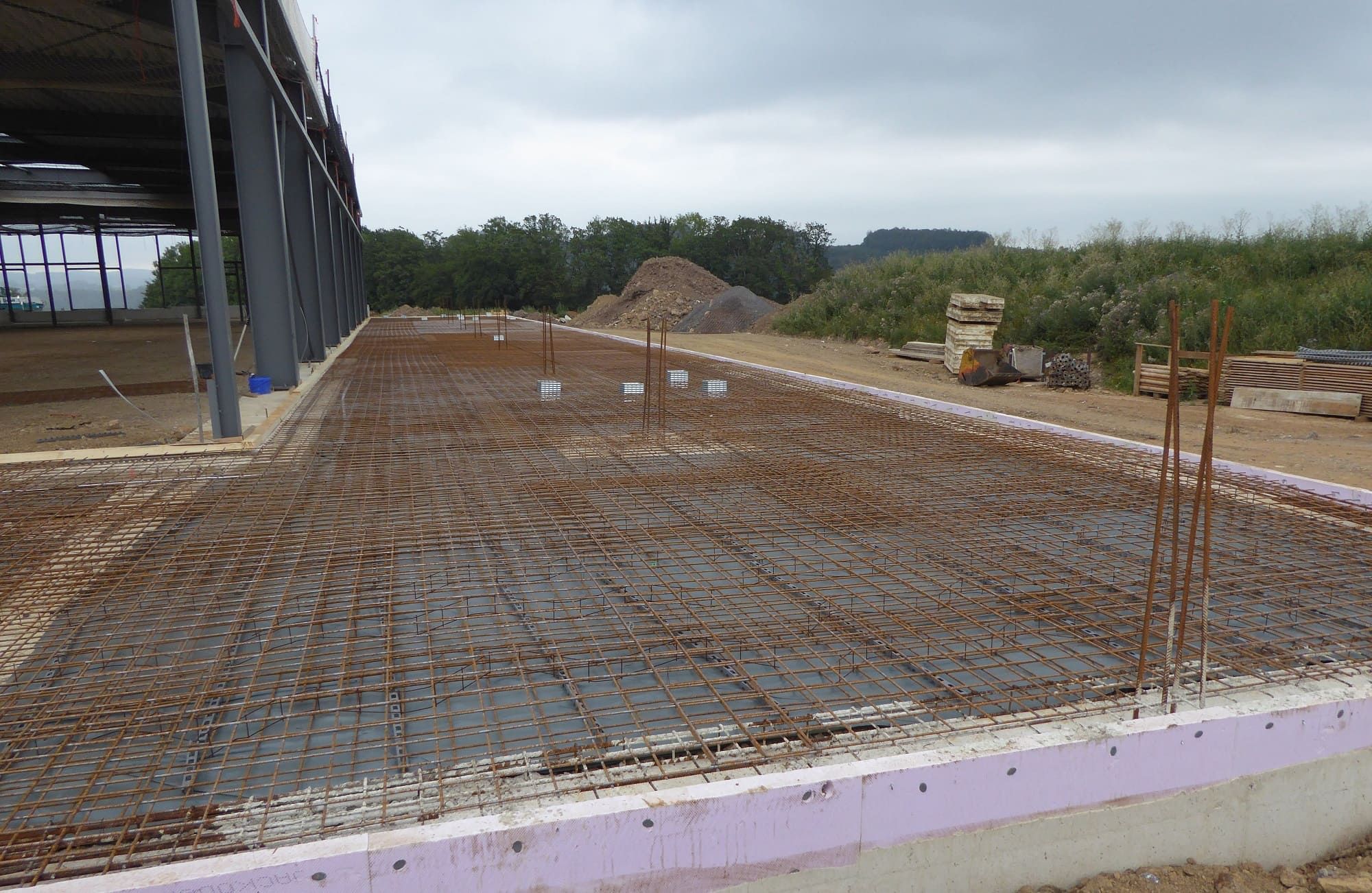 Anlegen des Fundaments bei Fabri Planen